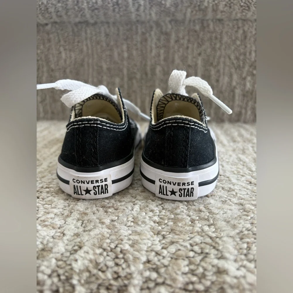 Converse Baby Chuck Taylor All Star Canvas LowTop Sneakers  Black. Baby size 3